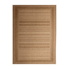 Jute buitenkleed - Mavi Stripes Creme/Bruin - sfeer