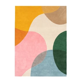 Wollen abstract vloerkleed - Clarice Multicolor - sfeer