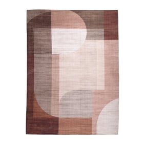Abstract buitenkleed - Groovy Shapes Creme/Terra - sfeer