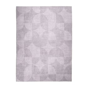 Abstract buitenkleed - Groovy Tiles Grijs - sfeer