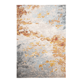 Modern vloerkleed - Bush Blauw/Terra - sfeer