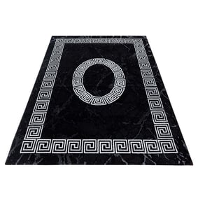 Modern vloerkleed - Plus Zwart 8009 - sfeer