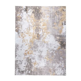 Modern vloerkleed - Sarge Taupe/Geel - sfeer