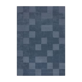 Luxe vloerkleed - Xeano checkerboard Blauw - sfeer