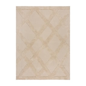 Wollen vloerkleed beige - Tiddo Zigzag - sfeer