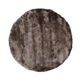 Rond hoogpolig vloerkleed - Glorious Zilver/Grijs - sfeer