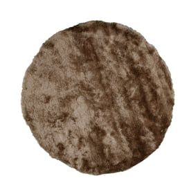 Rond hoogpolig vloerkleed - Glorious Taupe - sfeer