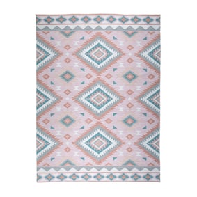 Bohemian buitenkleed - Vedra Aztec Roze - sfeer