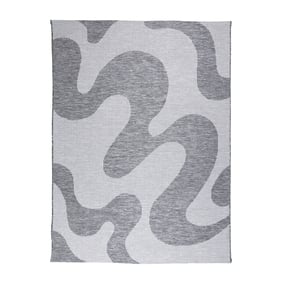 Buitenkleed - Summer Swirl Grijs - sfeer