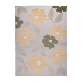 Binnen- & buitenvloerkleed - Bloom Flowers Geel  - product