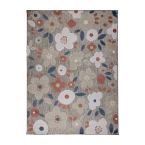 Binnen- & buitenvloerkleed - Bloom Floral Taupe - product