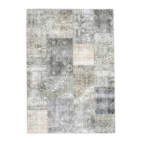 Patchwork vloerkleed - Lago Grijs - sfeer