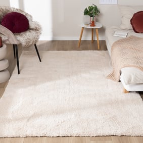 Wasbaar hoogpolig vloerkleed - Ziggy Creme