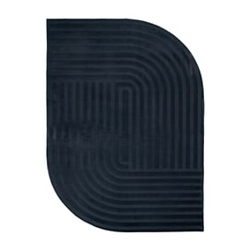 Organisch vloerkleed - Flowy Lines Antraciet - sfeer