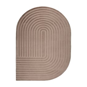 Organisch vloerkleed - Flowy Arch Taupe - sfeer