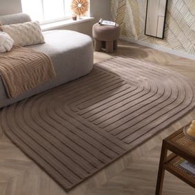 Organisch vloerkleed - Flowy Lines Taupe