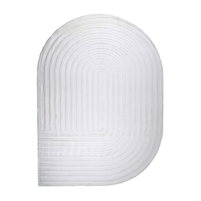 Organisch vloerkleed - Flowy Arch Creme - sfeer