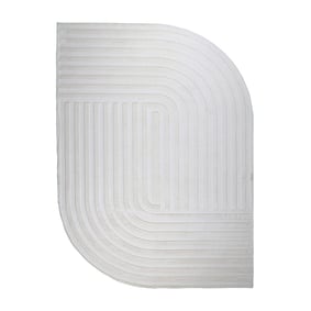Organisch vloerkleed - Flowy Lines Creme - sfeer
