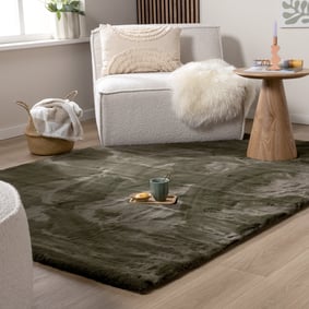 Zacht Hoogpolig vloerkleed - Comfy Supreme Groen