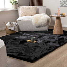 Zacht Hoogpolig vloerkleed - Comfy Supreme Zwart