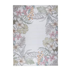 Buitenkleed bloemen - Poppy Creme - sfeer