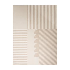 Buitenvloerkleed - Capri Lines Beige/Creme - sfeer