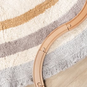 Rond wasbaar kinderkleed - Milo Grijs - product