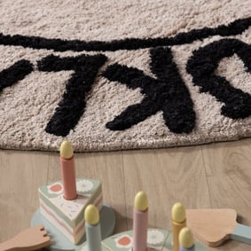 Rond vloerkleed kinderkamer - Bodhi Beige - product