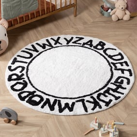 Rond vloerkleed kinderkamer - Bodhi Wit