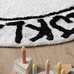 Rond vloerkleed kinderkamer - Bodhi Wit - product