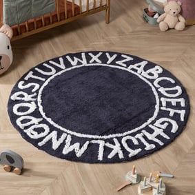 Rond vloerkleed kinderkamer - Bodhi Donkerblauw