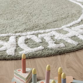 Rond vloerkleed kinderkamer - Bodhi Groen - product