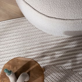 Plat geweven vloerkleed - Lorre Abstract Beige - product