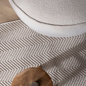 Plat geweven vloerkleed - Lorre Lines Beige - product