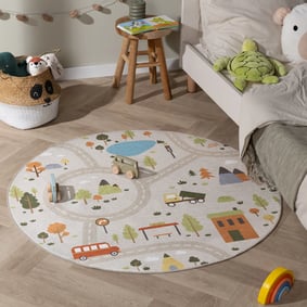 Rond speelkleed auto - Rocky Ride Grijs