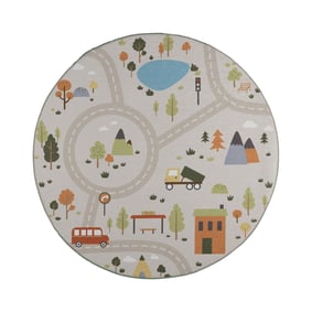 Rond speelkleed auto - Rocky Ride Grijs - sfeer