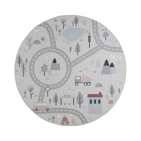 Rond speelkleed auto - Rocky Ride Wit - sfeer
