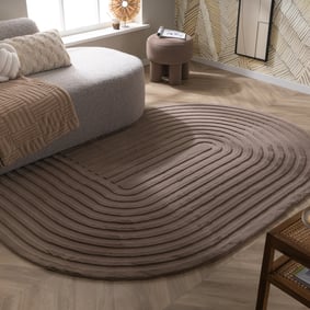 Organisch vloerkleed - Flowy Arch Taupe