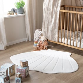 Wasbaar kindervloerkleed - Coco Schelp Wit