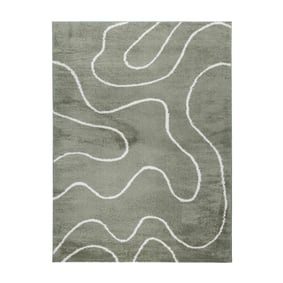 Wasbaar vloerkleed - Myrre Swirl Groen - sfeer