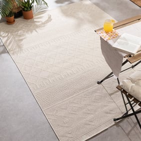 In- & Outdoorkleed - Dunes Geo Creme