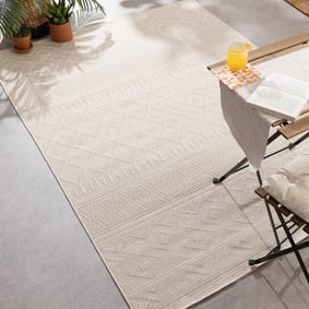In- & Outdoorkleed - Dunes Geo Creme