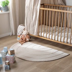 Wasbaar kindervloerkleed - Coco Regenboog Beige