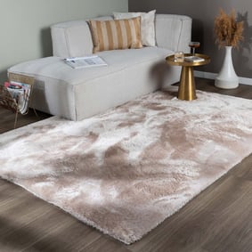 Fluffy vloerkleed - Shimmer Beige