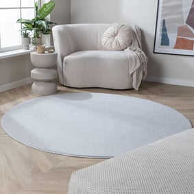 Rond wasbaar vloerkleed - Vivid Grijs 