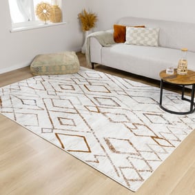 Hoogpolig vloerkleed - Blend Diamond Terra