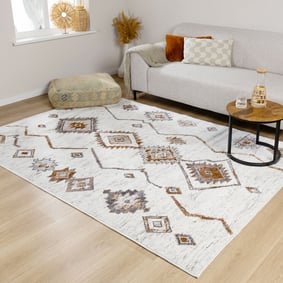 Hoogpolig vloerkleed - Blend Aztec Terra