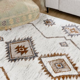 Hoogpolig vloerkleed - Blend Aztec Terra - product