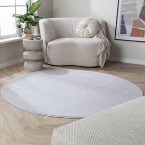 Rond wasbaar vloerkleed - Vivid Grijs 