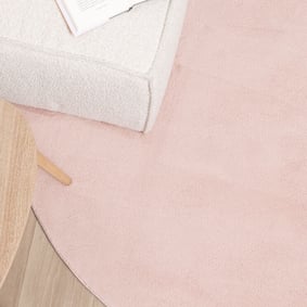 Rond wasbaar vloerkleed - Vivid Roze  - product